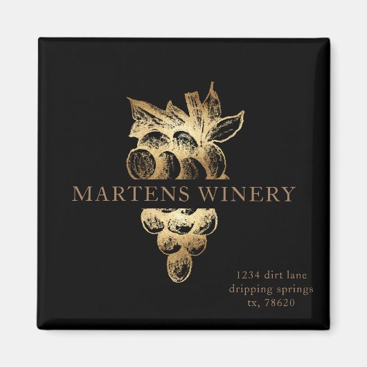 wijngaarden gouddruiven magneet (Voorkant)