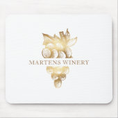 wijngaarden gouddruiven monogram wijngaarden muismat (Voorkant)