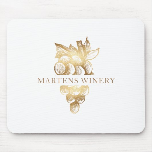 wijngaarden gouddruiven monogram wijngaarden muismat (Voorkant)