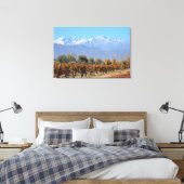 Wijngaarden in de Herfst van Mendoza, Argentinië Canvas Afdruk (Insitu (Slaapkamer))