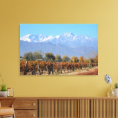 Wijngaarden in de Herfst van Mendoza, Argentinië Canvas Afdruk (Insitu (Woonkamer))