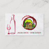 wijngaarden | Logo met wijnflesglas Visitekaartje (Voorkant)