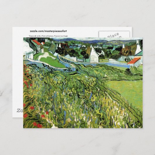 wijngaarden met een Uitzicht van Arles Van Gogh Fi Briefkaart (Voorkant / Achterkant)