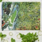 Wijngaarden met uitzicht op Auvers door Vincent va Theedoek (Gevouwen)