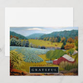 Wijngaarden op het Boerderij Feestdagenkaart (Voorkant / Achterkant)