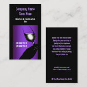 Wijngaarden paars zwart wit visitekaartje (Voorkant / Achterkant)