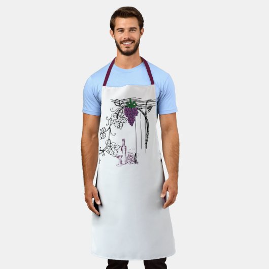 wijngaarden schort (Gedragen)