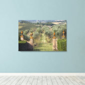 Wijngaarden, Toscane, Italië Canvas Afdruk (Insitu (Houten vloer))