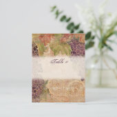 Wijngaardtafelkaart met oude wijnstokken kaart (Staand voorkant)