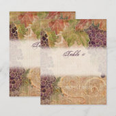 Wijngaardtafelkaart met oude wijnstokken kaart (Voorkant / Achterkant)