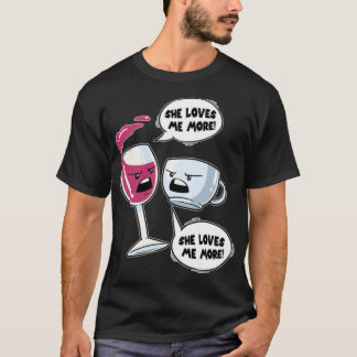 Wijngasswijn of koffiekoffie Coffeïne aweso T-shirt