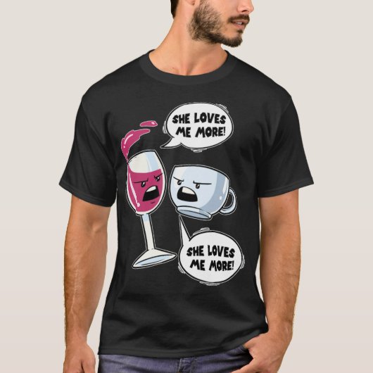 Wijngasswijn of koffiekoffie Coffeïne aweso T-shirt (Voorkant)