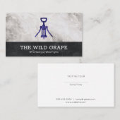 Wijngebrande producten | Marmer | Opening wijn Visitekaartje (Voorkant / Achterkant)