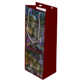 Wijngeschenkzak van kolibries tijdens de vlucht wijn cadeautas