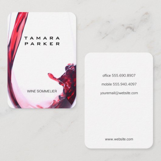 wijngiet | Splash II Visitekaartje (Voorkant / Achterkant)