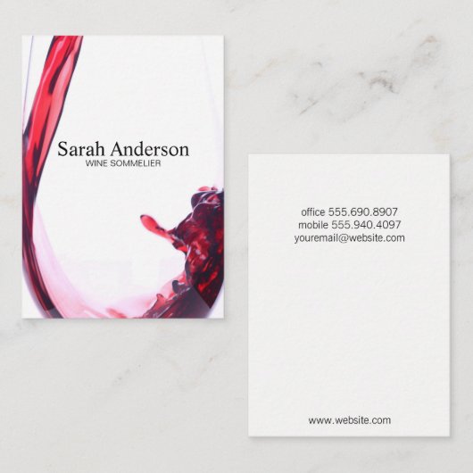 wijngiet | Splash II Visitekaartje (Voorkant / Achterkant)