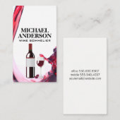 wijngiet | Wijnfles en glas Visitekaartje (Voorkant / Achterkant)