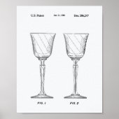 Wijnglas 1986 Kunstwitboek Patent Poster (Voorkant)