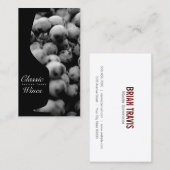 Wijnglas | Aanrecht ruimte | Druiven aan de wijnst Visitekaartje (Voorkant / Achterkant)