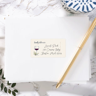 Wijnglas Adres Etiket