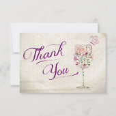 Wijnglas Bedankbrief Bedankkaart (Voorkant)