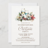 Wijnglas Bedrijf Kerstfeest Kaart (Voorkant)