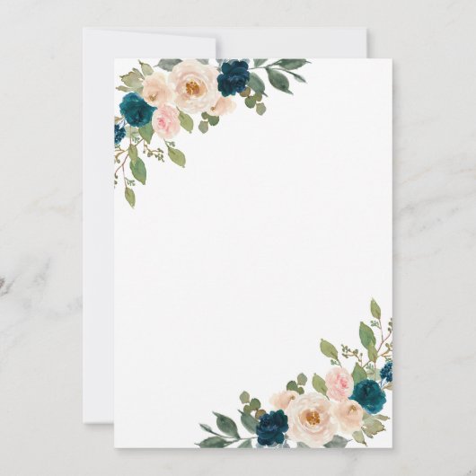 Wijnglas Blauwe Rozen, Vrijgezellenfeest Kaart (Achterkant)