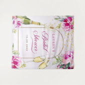 Wijnglas Bloem Bruids Shower Wandkleed (Voorkant (horizontaal))