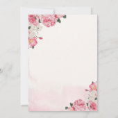 Wijnglas Bloemen Waterverf Proost Liefde Kaart (Achterkant)