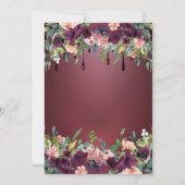 Wijnglas Bourgogne Rozen druipt Vrijgezellenfeest Kaart (Achterkant)