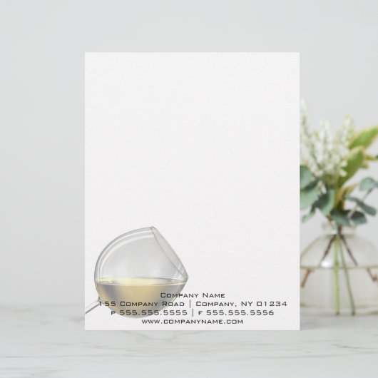 Wijnglas Briefhoofd Sjabloon (Staand voorkant)