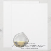 Wijnglas Briefhoofd Sjabloon (Voorkant / Achterkant)