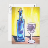 wijnglas briefkaart (Voorkant / Achterkant)