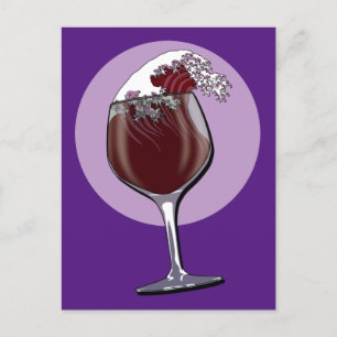 Wijnglas Briefkaart