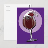 Wijnglas Briefkaart (Voorkant / Achterkant)
