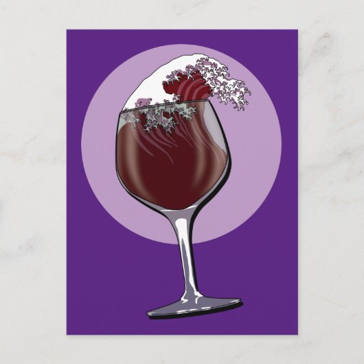 Wijnglas Briefkaart (Voorkant)