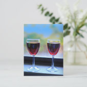 Wijnglas Briefkaart (Staand voorkant)