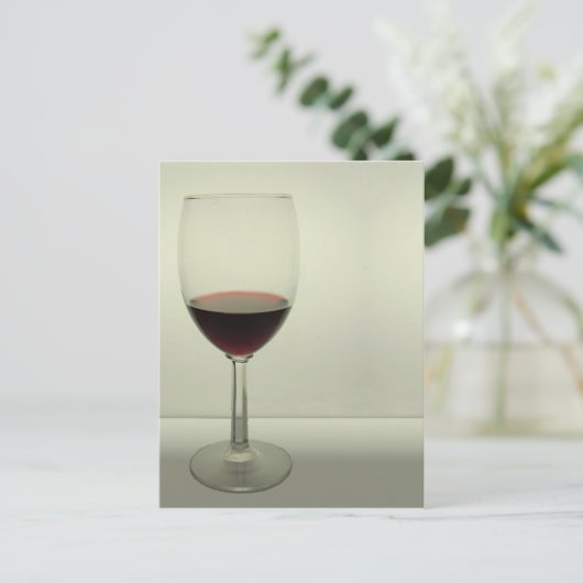 Wijnglas Briefkaart (Staand voorkant)