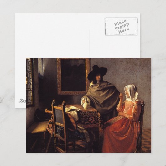 Wijnglas Briefkaart (Voorkant / Achterkant)