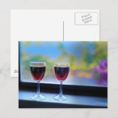 Wijnglas Briefkaart (Voorkant / Achterkant)