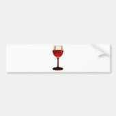 Wijnglas Bumpersticker (Voorkant)
