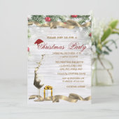 Wijnglas, Cadeau Pine Tree Corporate Christmas Kaart (Staand voorkant)