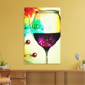 Wijnglas Canvas Afdruk (Insitu (Woonkamer))