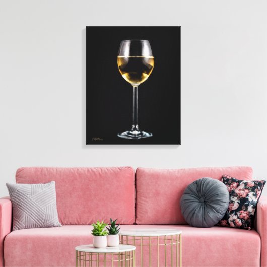 Wijnglas Canvas Afdruk (Insitu (Woonkamer))