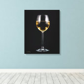 Wijnglas Canvas Afdruk (Insitu (Houten vloer))