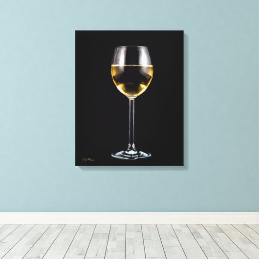 Wijnglas Canvas Afdruk (Insitu (Houten vloer))