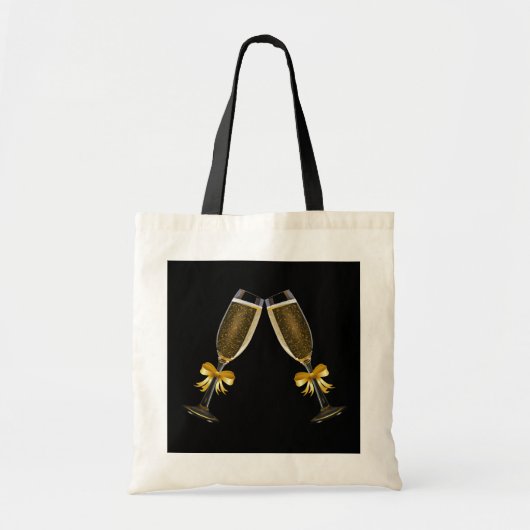 wijnglas canvas tas (Voorkant)