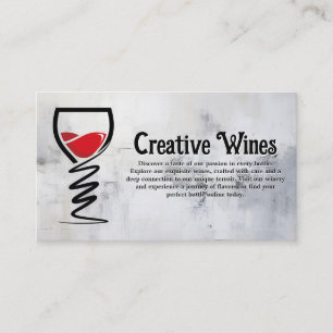 Wijnglas Creatief Illustratief Logo Visitekaartje
