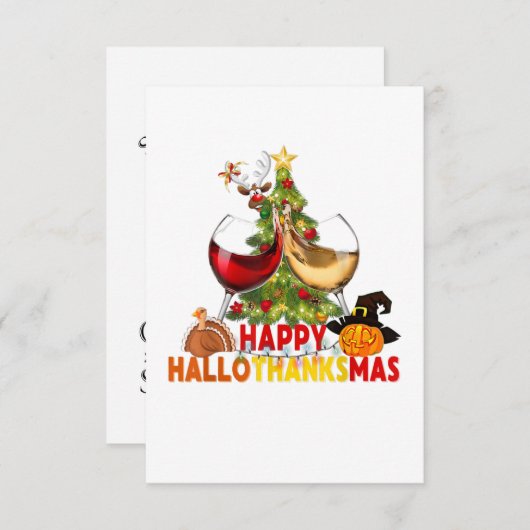 wijnglas dankzij grappige wijn blij hallodankje kaart (Voorkant / Achterkant)