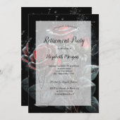 Wijnglas Dark Rozen daalt pensioen Kaart (Voorkant / Achterkant)